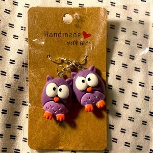 Ceramic Owl Earrings